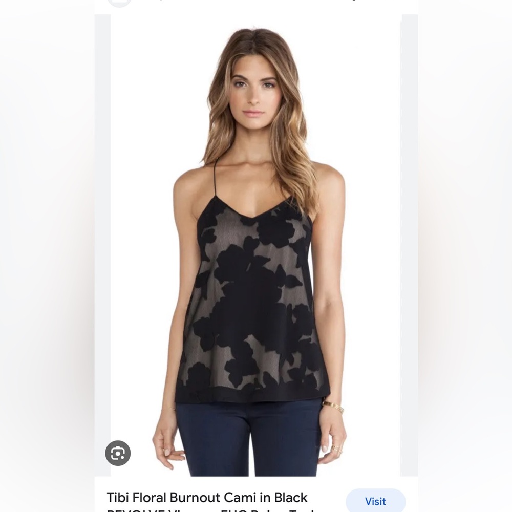 Tibi Floral Burnout Cami